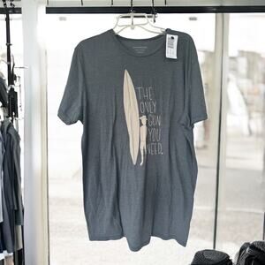 Outerknown Graphic Tee XL – “The Only Gun You Need” – Gray – NWT